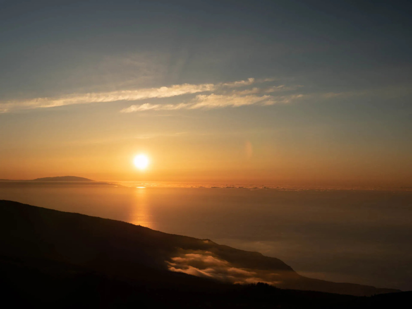 Best places for stargazing in Tenerife Night landscape under dark skies in Tenerife