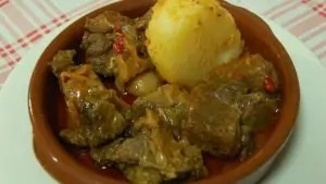 Canarian goat meat dish from traditional cuisine
